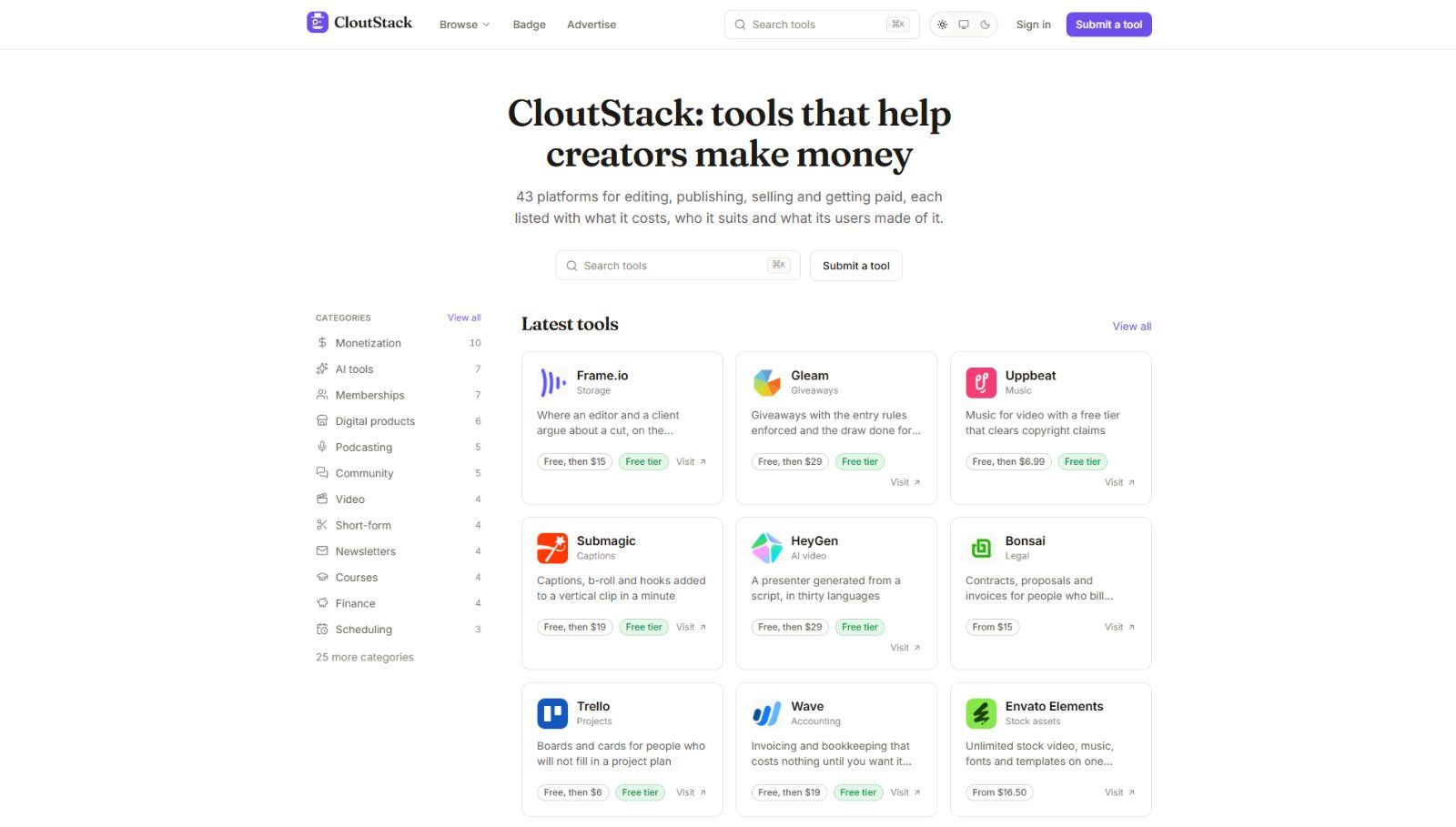 CloutStack screenshot