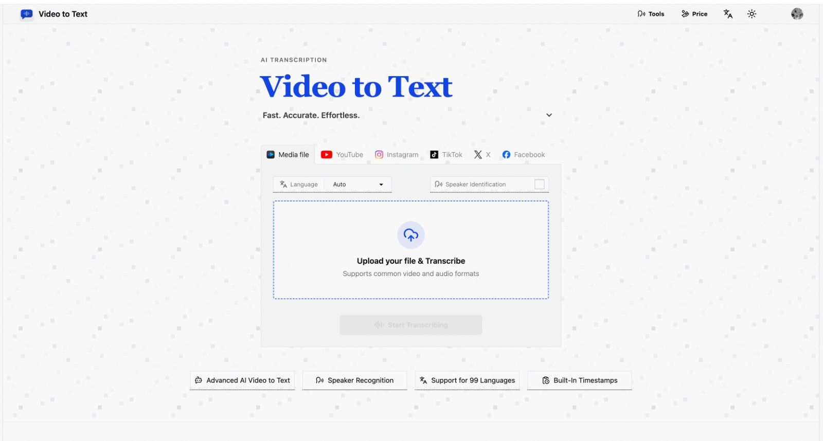 Video to Text AI Converter screenshot