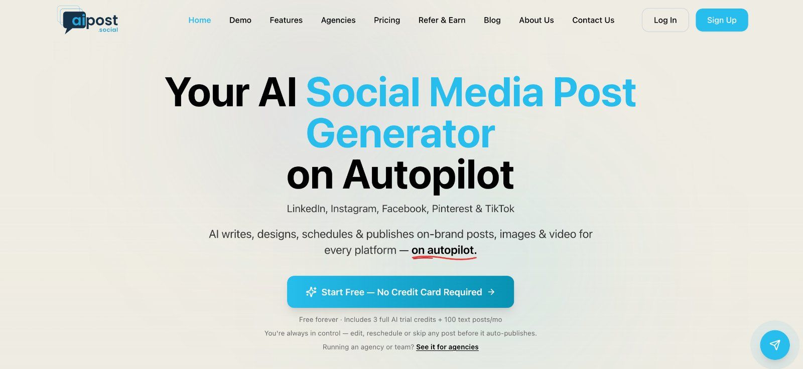 aipost.social screenshot