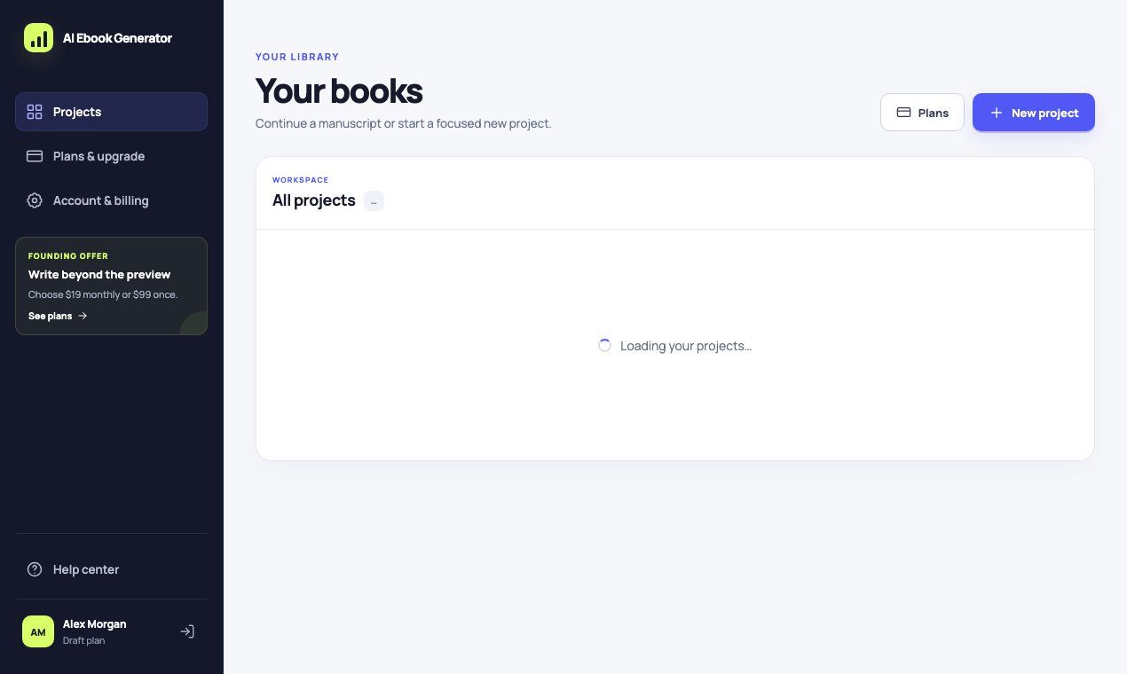 AI Ebook Generator screenshot