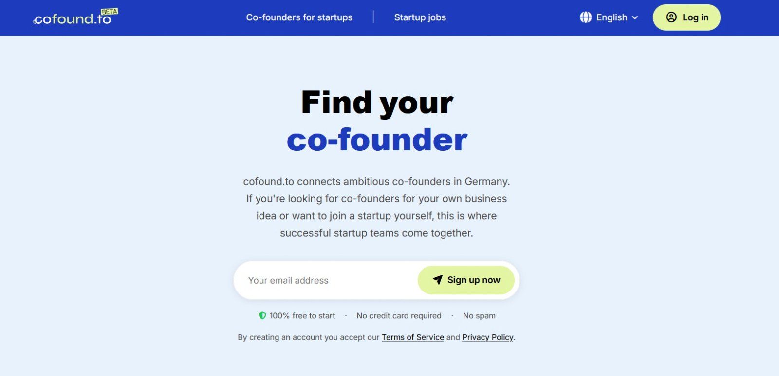 Find your co-founder in Germany screenshot
