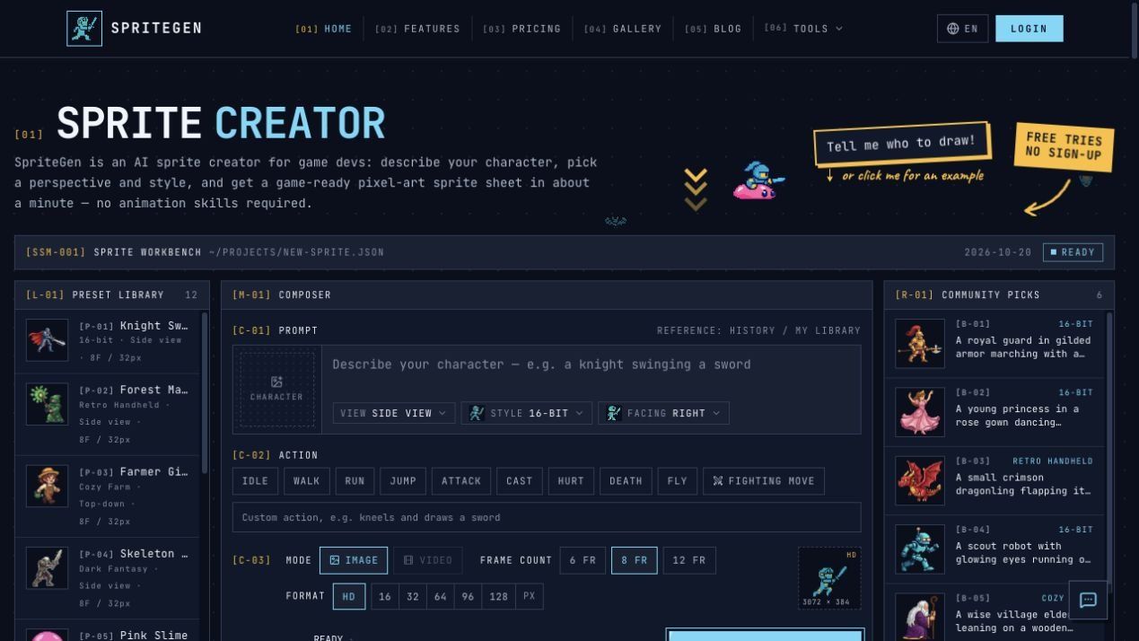 SpriteGen screenshot